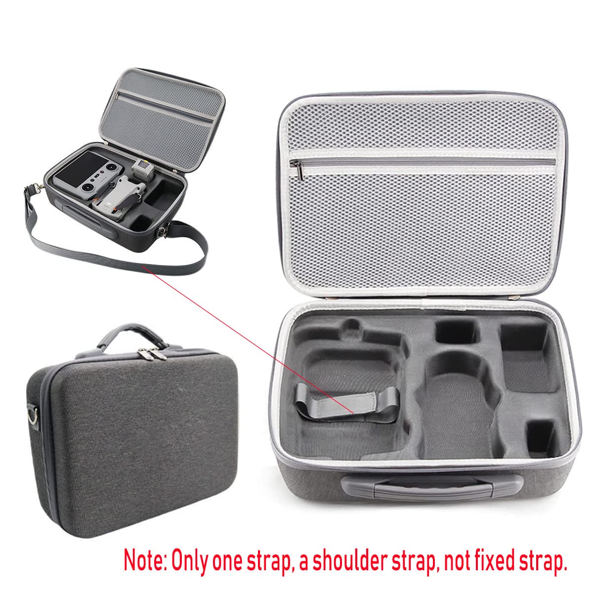 HASTHIP Carrying Case for DJI Mini 3 Pro, Portable Compact Storage Bag Hard Case Set with Strap Storage Travel Case Compatible with DJI Mini 3 Pro and Drone Controller Accessories Bag (Case Only) HASTHIP Carrying Case for DJI Mini 3 Pro, Portable Compact Storage Bag Hard Case Set with Strap Storage Travel Case Compatible with DJI Mini 3 Pro and Drone Controller Accessories Bag (Case Only)